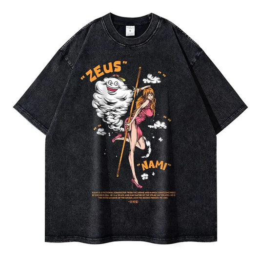 [One Piece] NAMI Oversized Vintage T-shirt