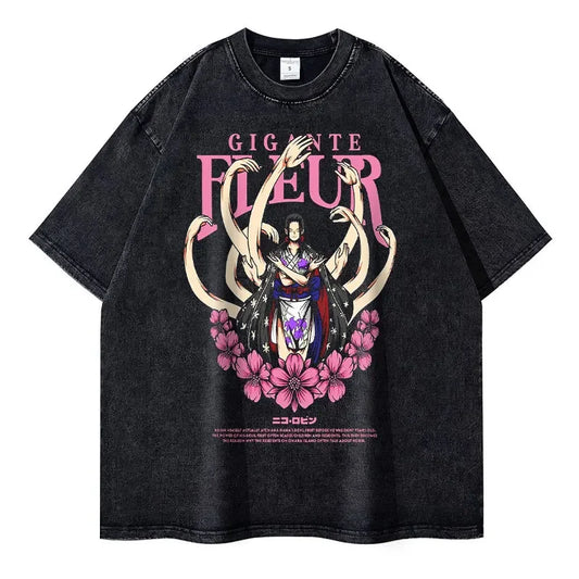 [One Piece] ROBIN Oversized Vintage T-shirt