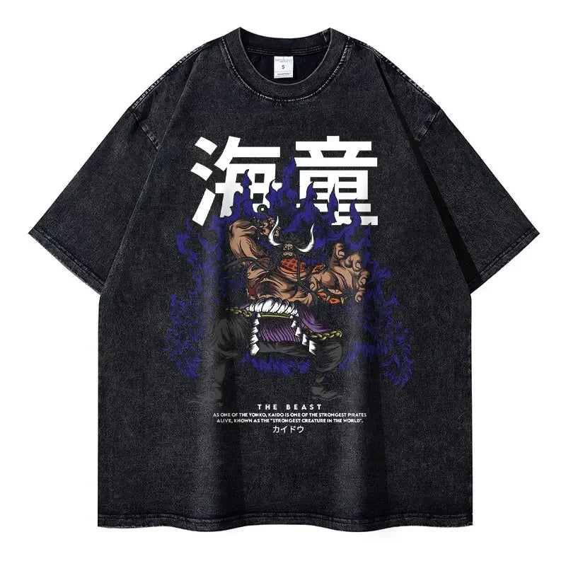 [One Piece] KAIDOU Oversized Vintage T-shirt