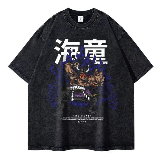 [One Piece] KAIDOU Oversized Vintage T-shirt