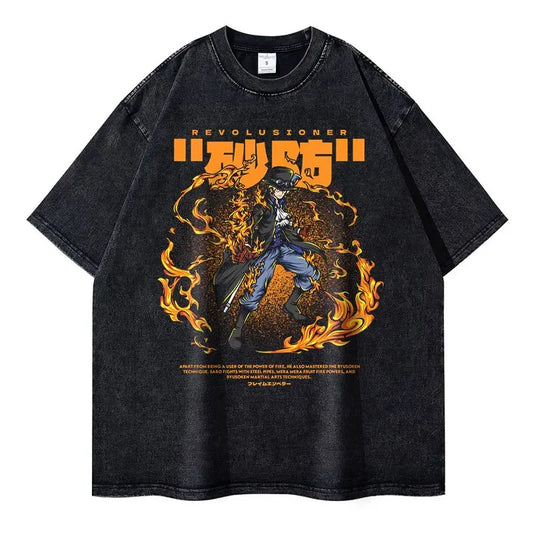 [One Piece] SABO Oversized Vintage T-shirt