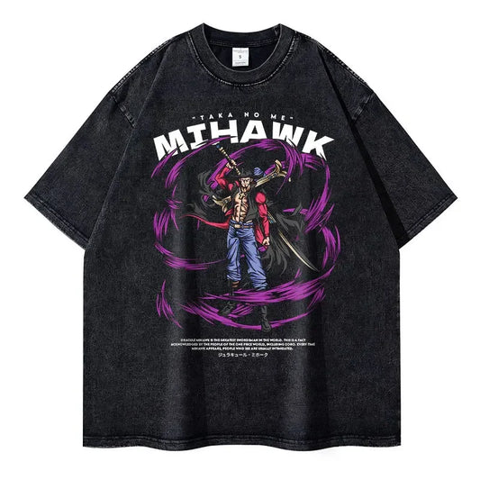 [One Piece] MIHAWK Oversized Vintage T-shirt
