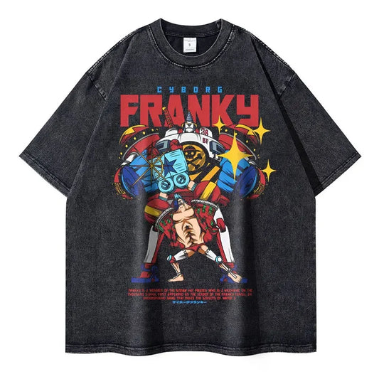 [One Piece] FRANKY Oversized Vintage T-shirt