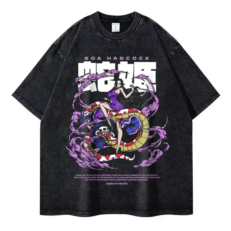 [One Piece] HANCOCK Oversized Vintage T-shirt