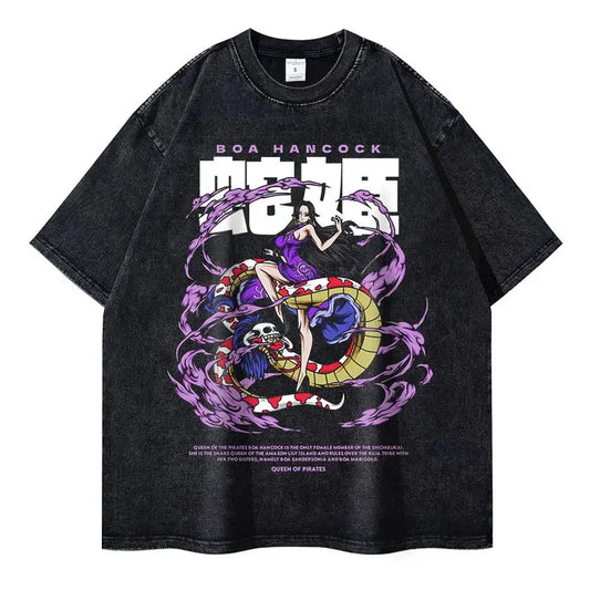 [One Piece] HANCOCK Oversized Vintage T-shirt