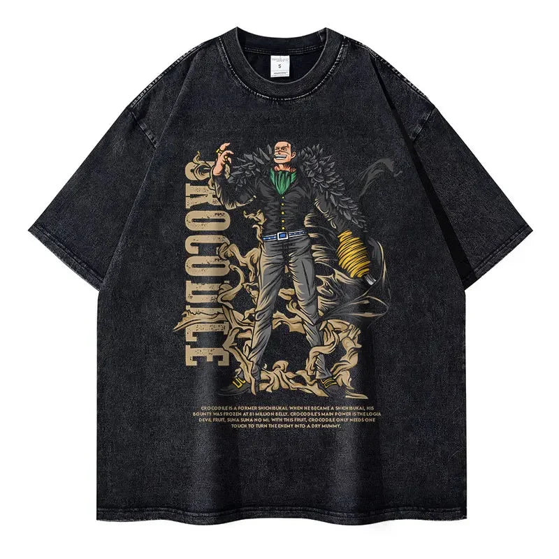 [One Piece] CROCODILE Oversized Vintage T-shirt