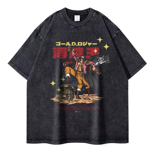 [One Piece] ROGER Oversized Vintage T-shirt