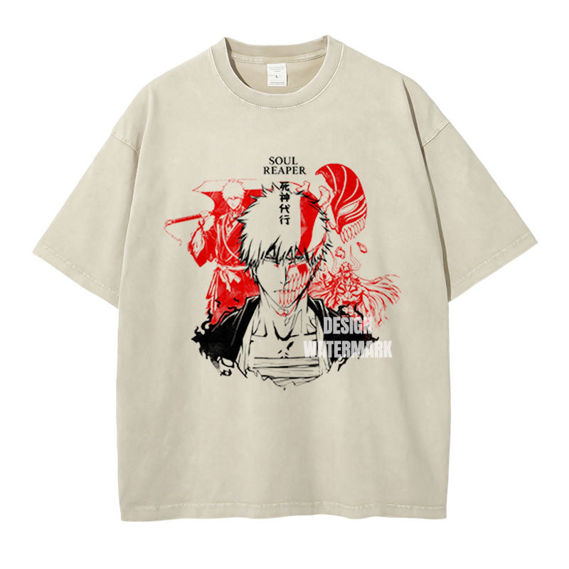[One Piece] Camiseta vintage extragrande HANCOCK 3