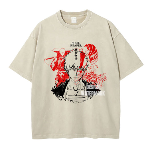 [One Piece] Camiseta vintage extragrande HANCOCK 3