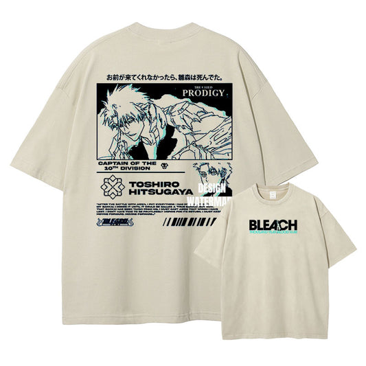 [Bleach] TOSHIRO Oversized Apricot T-shirt