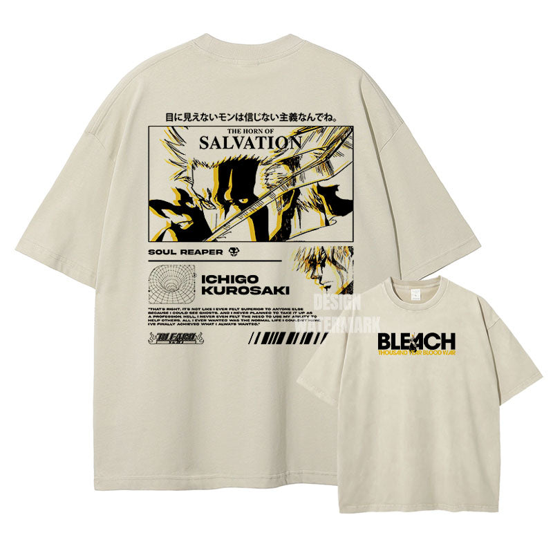 [Bleach] ICHIGO Oversized Apricot T-shirt