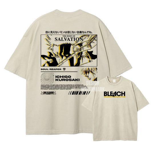 [One Piece] Camiseta vintage extragrande HANCOCK 3