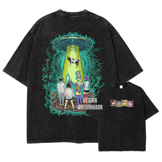 [Dan Da Dan] COW Oversized Vintage T-shirt