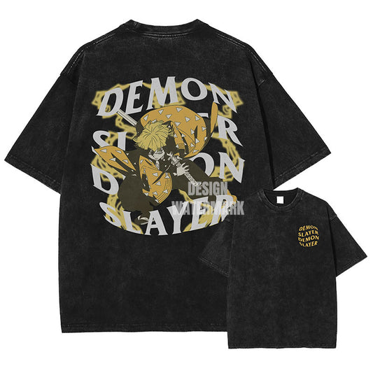 [Demon Slayer] ZENITSU Oversized Vintage T-shirt