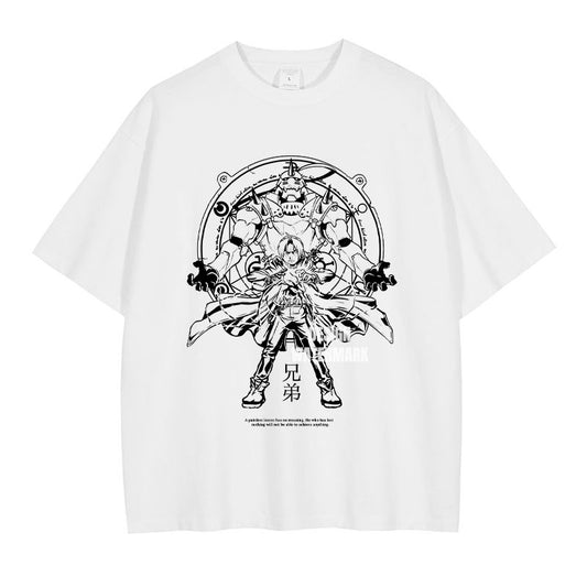 [Fullmetal Alchemist] EDWARD Oversized White/Apricot T-shirt