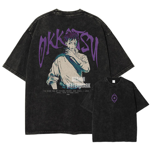 [Jujutsu Kaisen] OKKOTSU Oversized Vintage T-shirt