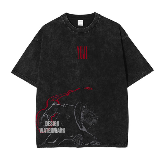 [Jujutsu Kaisen] ITADORI Oversized Vintage T-shirt 2