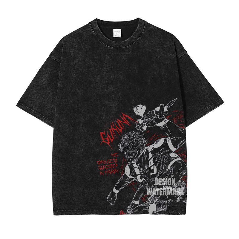 [Jujutsu Kaisen] SUKUNA Oversized Vintage T-shirt 2