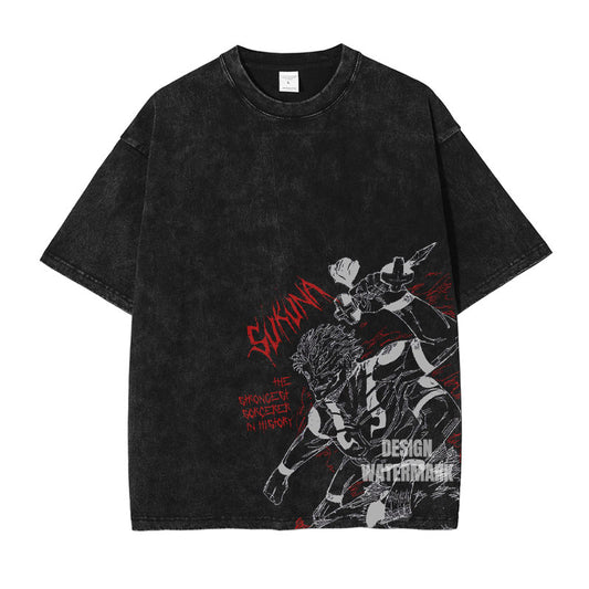 [Jujutsu Kaisen] SUKUNA Oversized Vintage T-shirt 2