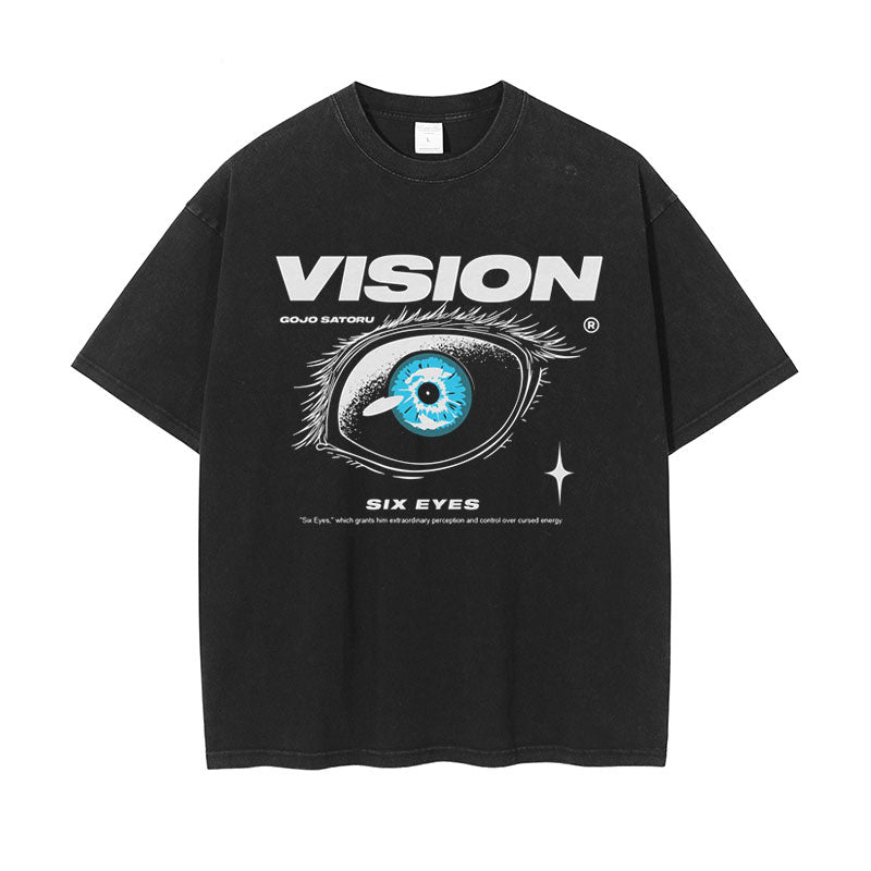 [Jujutsu Kaisen] SIX EYES Oversized Vintage T-shirt