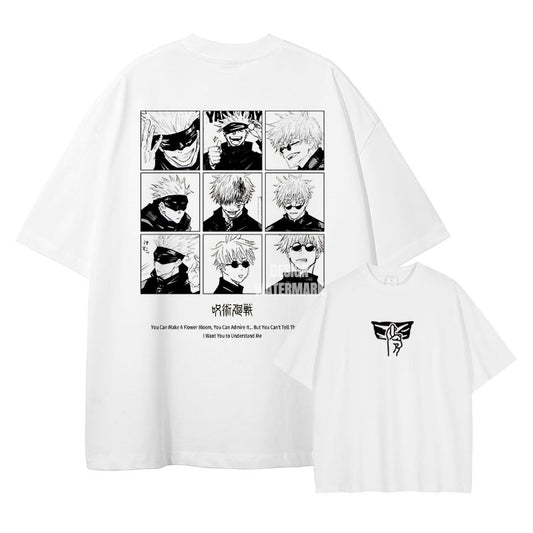 [Jujutsu Kaisen] GOJO Oversized White/Apricot T-shirt