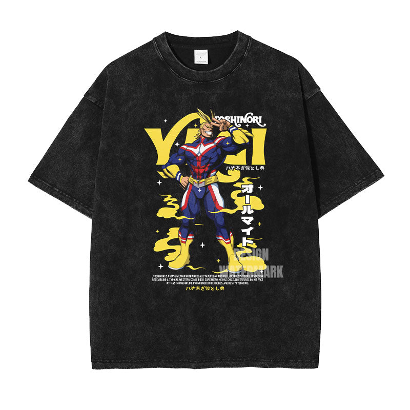 [My Hero Academia] ALL MIGHT Oversized Vintage T-shirt