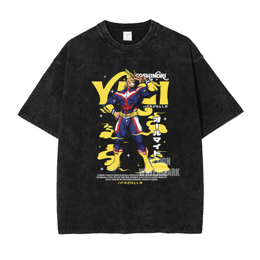 [My Hero Academia] ALL MIGHT Oversized Vintage T-shirt