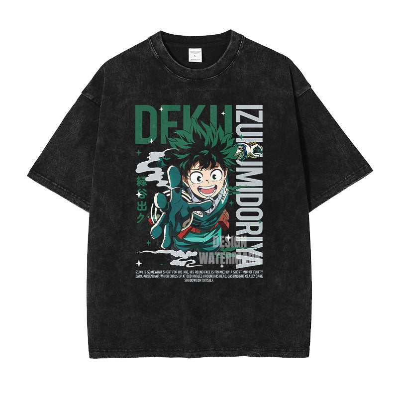 [My Hero Academia] DEKU Oversized Vintage T-shirt