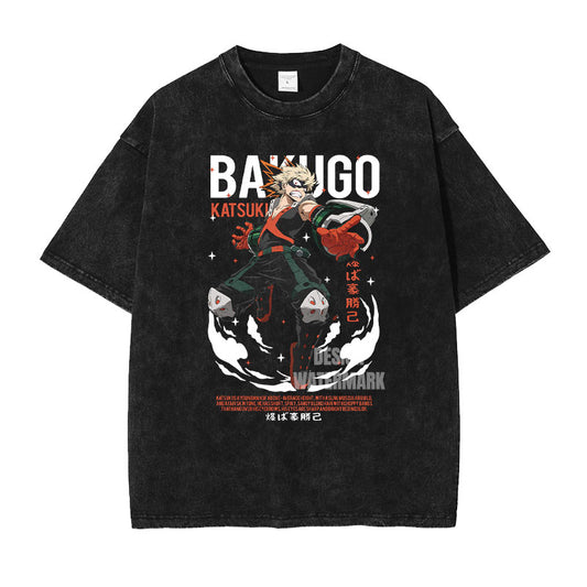 [My Hero Academia] BAKUGO Oversized Vintage T-shirt