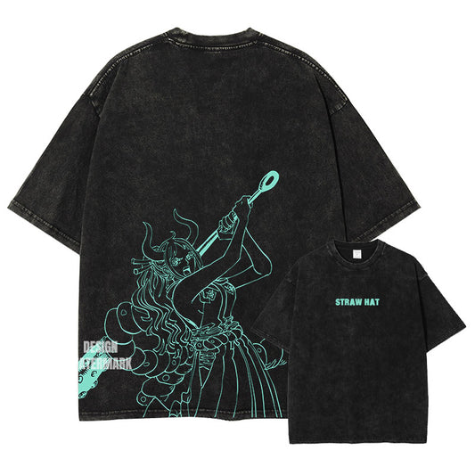 [One Piece] YAMATO Oversized Vintage T-shirt 2