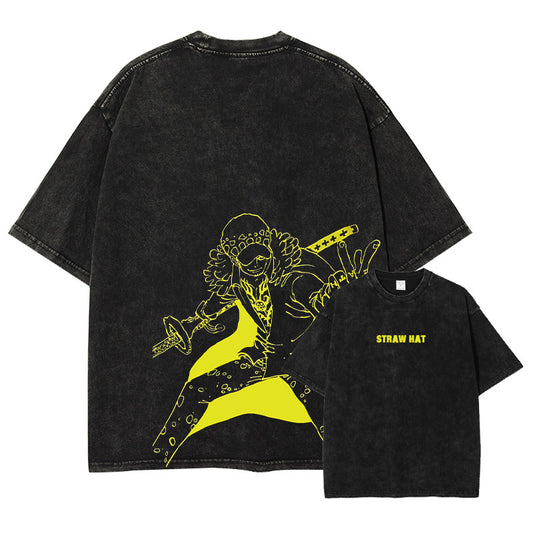 [One Piece] LAW Oversized Vintage T-shirt 3