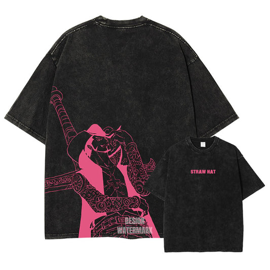 [One Piece] MIHAWK Oversized Vintage T-shirt 2
