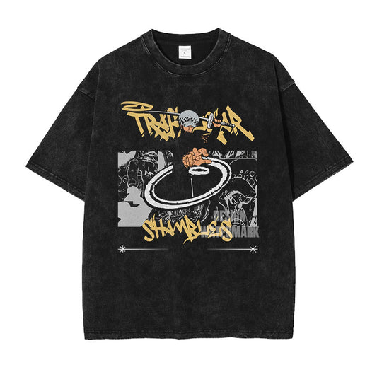 [One Piece] LAW Oversized Vintage T-shirt 2