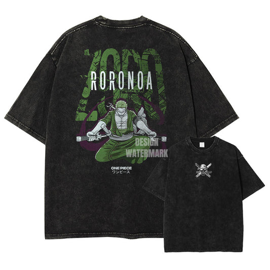 [One Piece] ZORO Oversized Vintage T-shirt 2