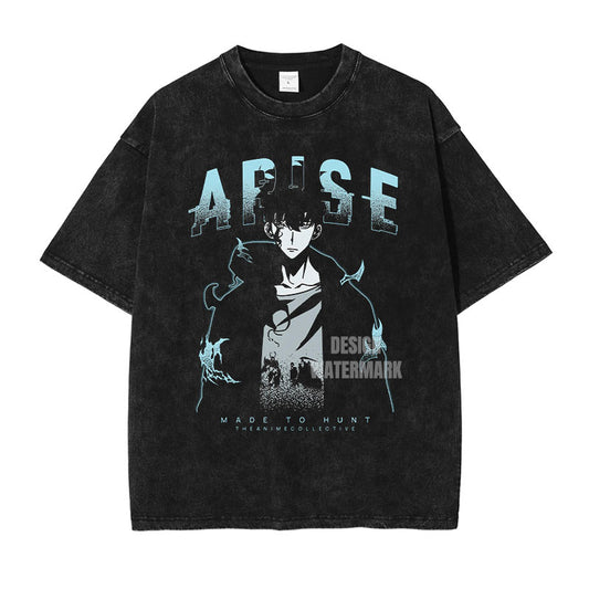 [Nivelación individual] Camiseta vintage extragrande de JINWOO