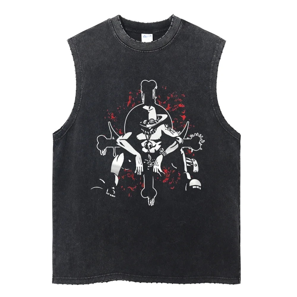 [One Piece] Camiseta vintage extragrande HANCOCK 3